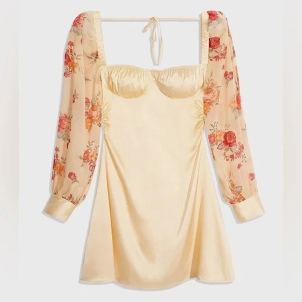 WeWoreWhat Satin Yellow Dress